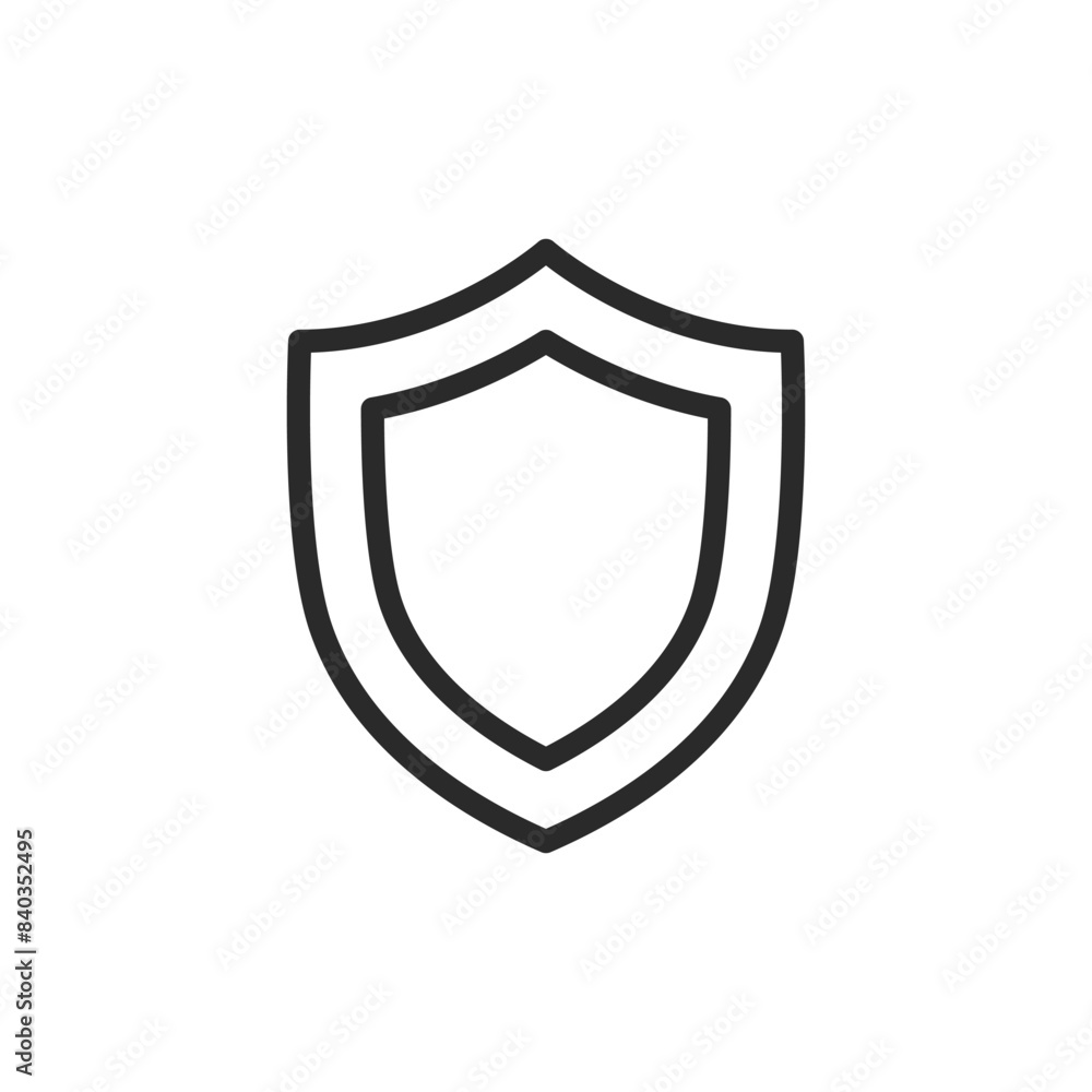 Shield, linear style icon. Editable stroke width Shield, linear style icon. Editable stroke width