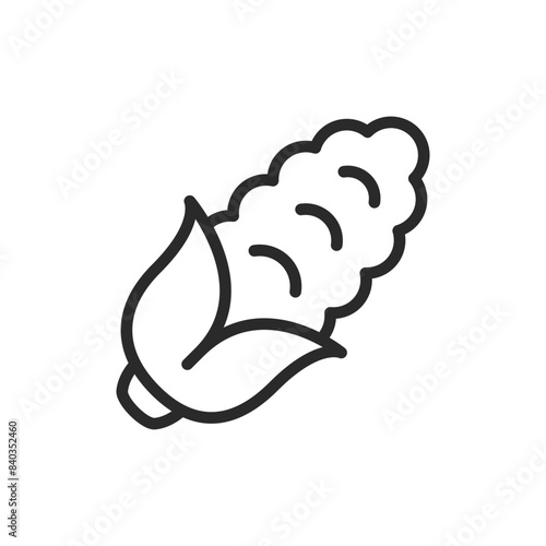 Corn on the cob, linear style icon. agriculture and healthy food. Editable stroke width