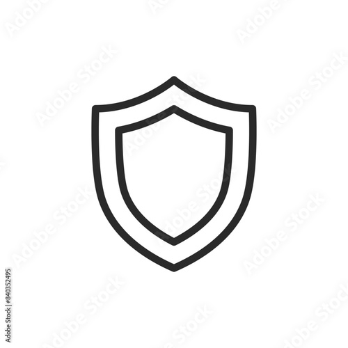 Shield, linear style icon. Editable stroke width