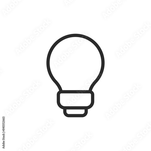 Light bulb, linear style icon. light bulb or idea. Editable stroke width.
