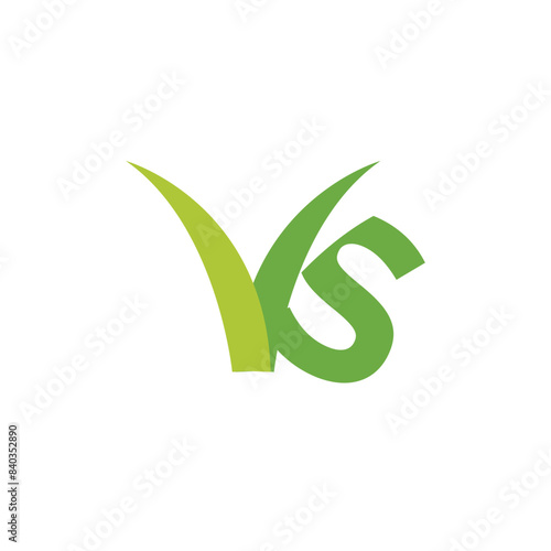 Letter S lawn grass logo icon vector template
