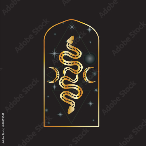 Mystic serpentine fertility pagan goddess symbol