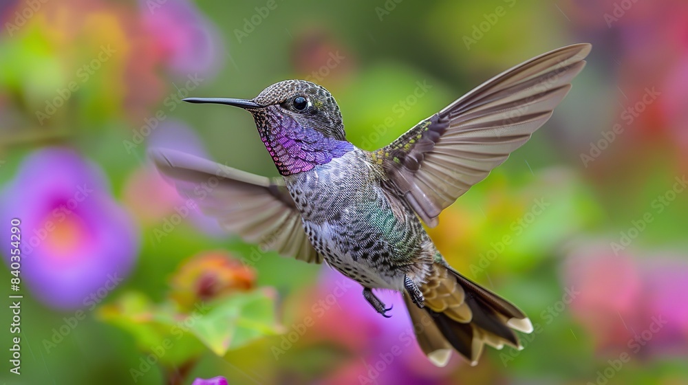 a rare photo of a medium sized elusive and shy hummingbird this bird can be identified by its very noisy voice.stock photo a rare photo of a medium sized elusive and shy hummingbird this bird can be identified by its very noisy voice.stock photo
