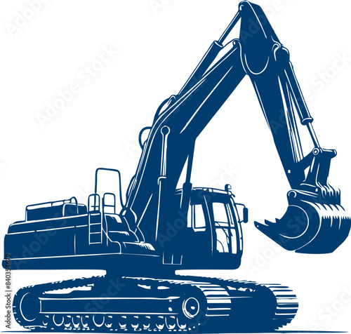 excavator blue