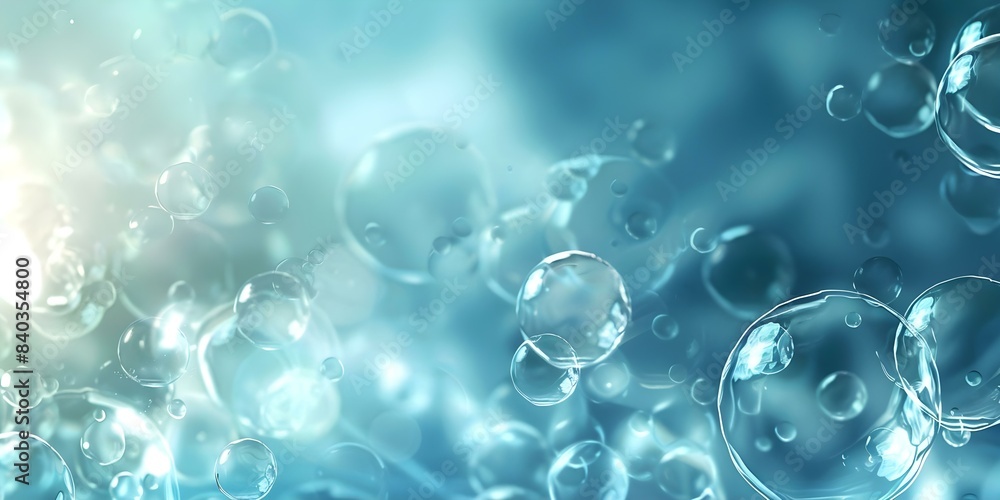 Abstract blue liquid bubbles with molecular structure on scientific cosmetology background. Concept Abstract Photography, Blue Liquid Bubbles, Scientific Cosmetology, Molecular Structure Abstract blue liquid bubbles with molecular structure on scientific cosmetology background. Concept Abstract Photography, Blue Liquid Bubbles, Scientific Cosmetology, Molecular Structure