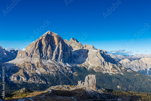 Bild auf Leinwand Dolomites mountains, Alpi Dolomiti beautiful scenic landscape in summer