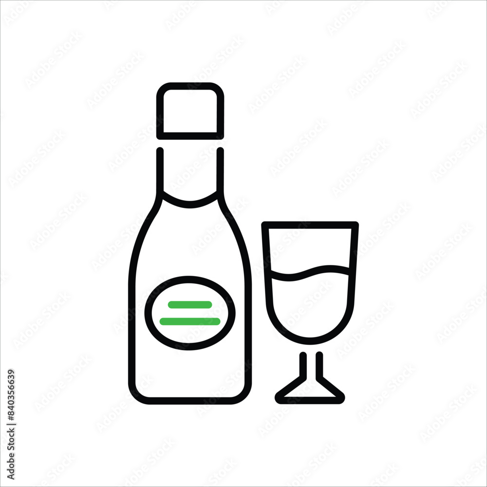 Champagne vector icon Champagne vector icon