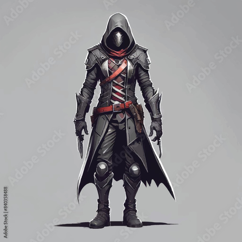 assassin character design vector