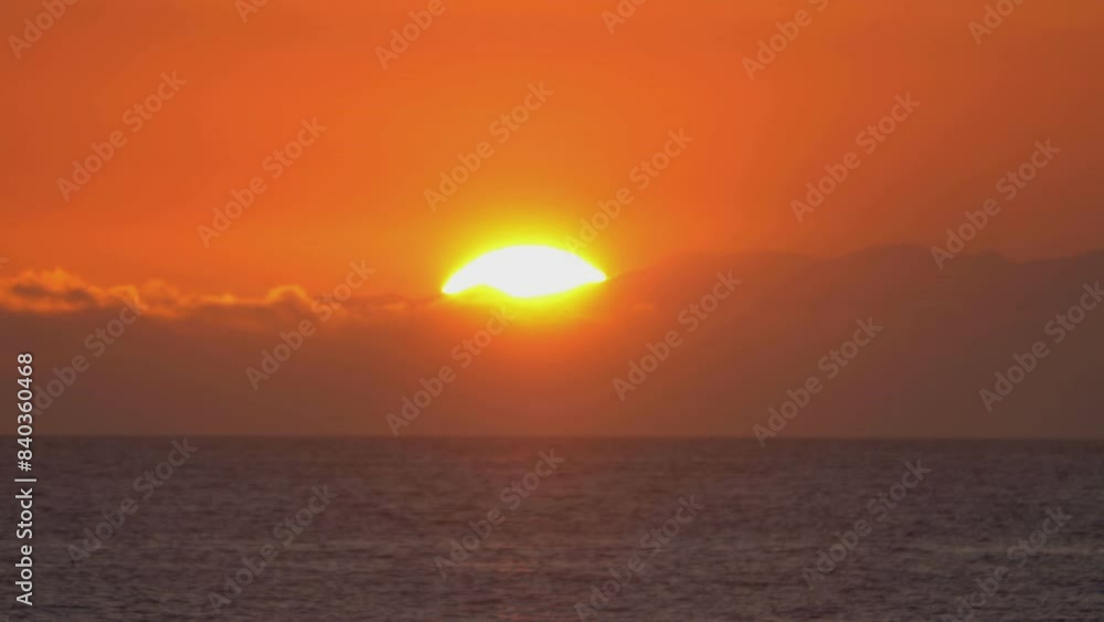 Breathtaking Sunset Over the Ocean - A Captivating Seascape Displaying Nature's Beauty in 4k slow motion 60fps Breathtaking Sunset Over the Ocean - A Captivating Seascape Displaying Nature's Beauty in 4k slow motion 60fps