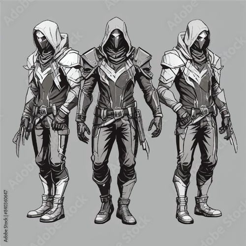 assassin design character vector
