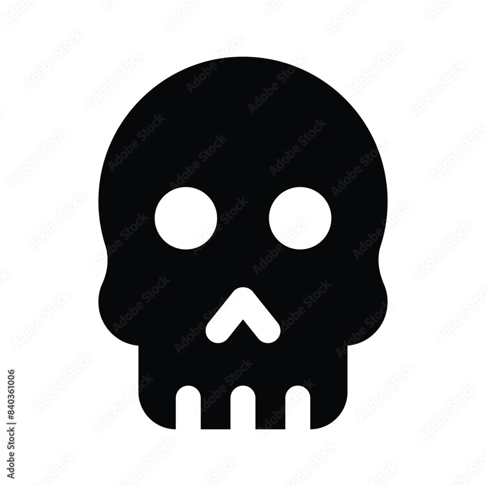 Well designed icon of skull, creepy head bone Well designed icon of skull, creepy head bone