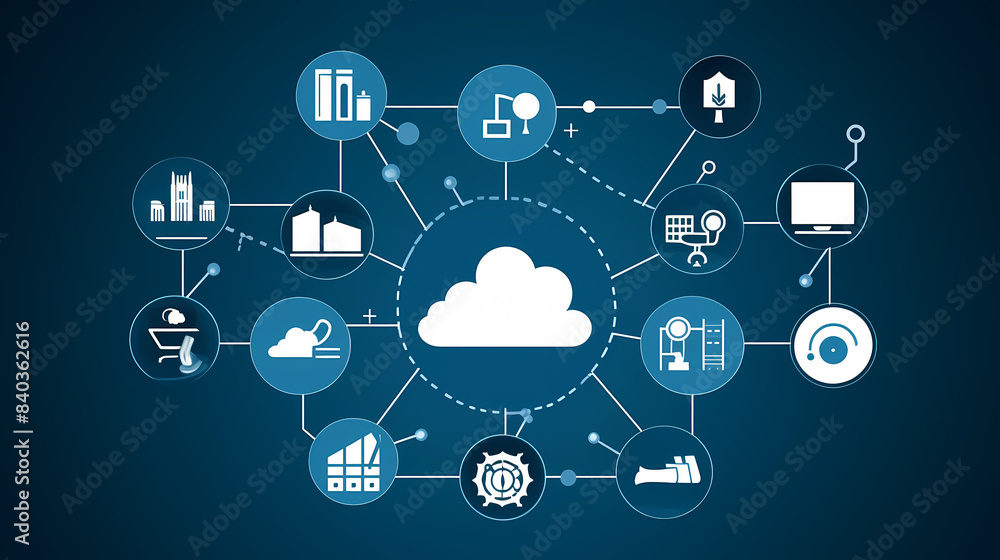 Internet of things iot and networking vector image Paper cut style Internet of things iot and networking vector image Paper cut style