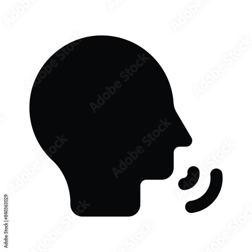 Get this beautifully designed icon of voice recognition, customizable vector