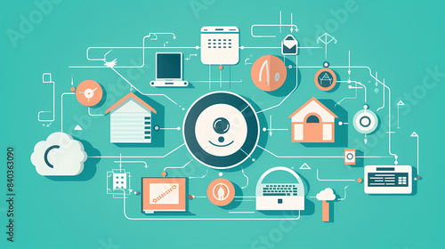 Internet of things iot and networking vector image Paper cut style © ak159715