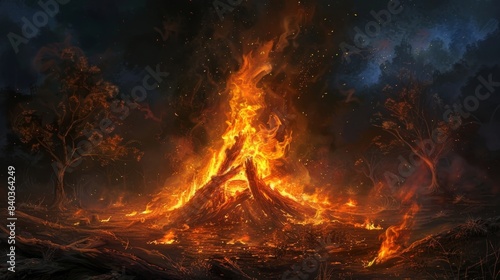 As the bonfire devours the wood and the flames grow higher its as if the spirits become more alive their ethereal forms growing brighter and more vibrant