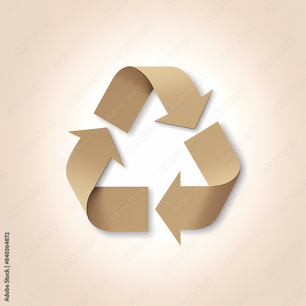 Recycling symbol in paper art vector image Recycling symbol in paper art vector image