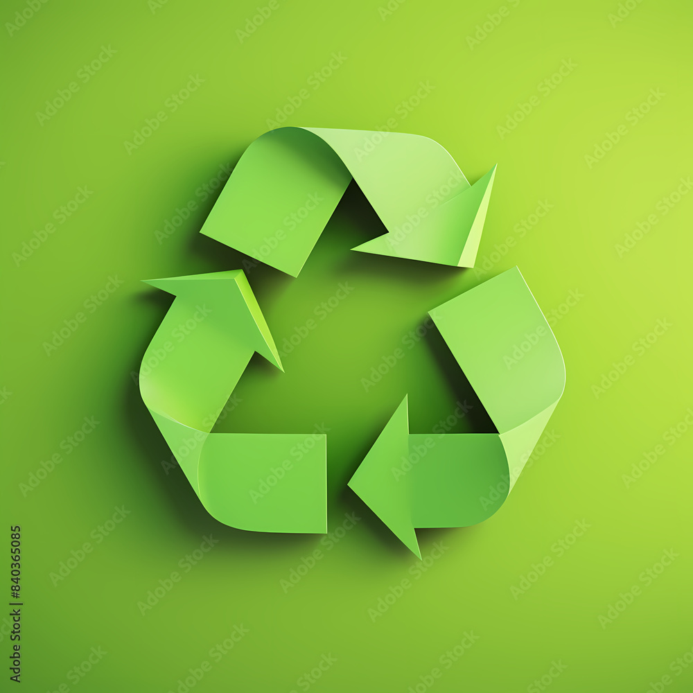 Recycling symbol in paper art vector image Recycling symbol in paper art vector image