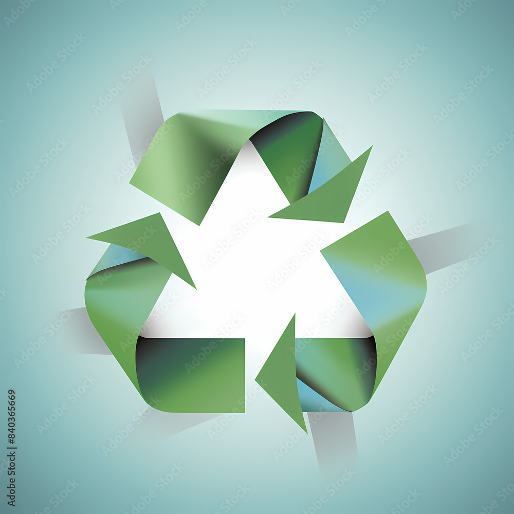 Recycling symbol in paper art vector image Recycling symbol in paper art vector image