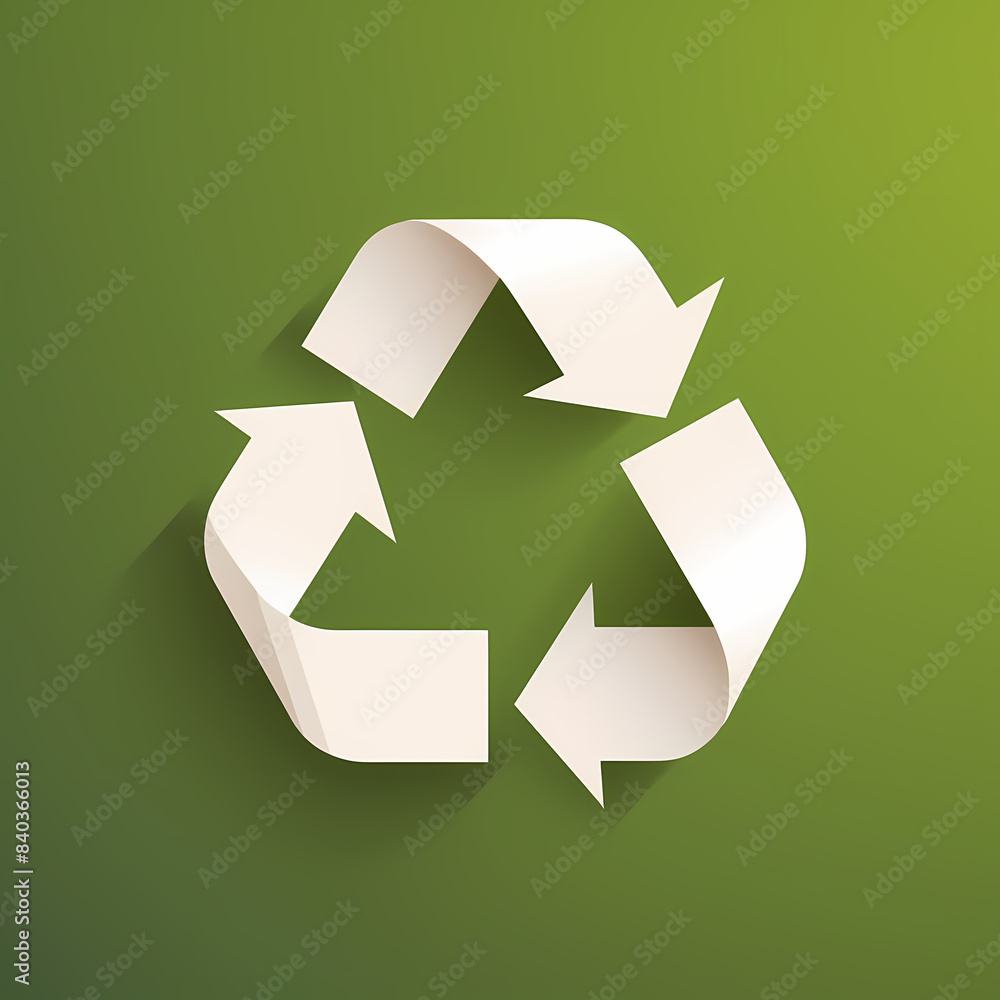 Recycling symbol in paper art vector image Recycling symbol in paper art vector image