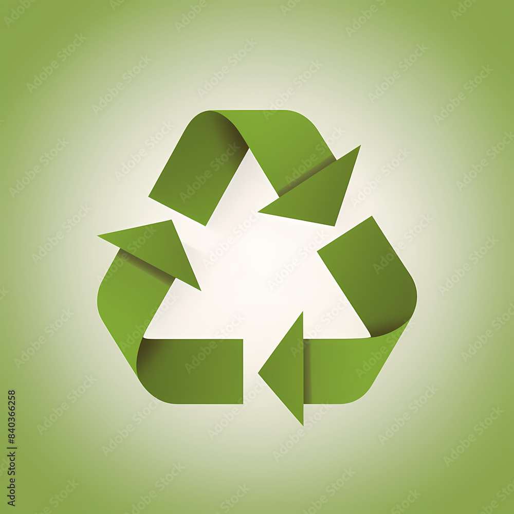 Recycling symbol in paper art vector image Recycling symbol in paper art vector image