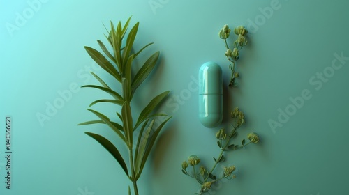 Wallpaper Mural Nature's Remedy A Captivating Image of the Intersection Between Pharmaceuticals and Botanical Medicine Torontodigital.ca