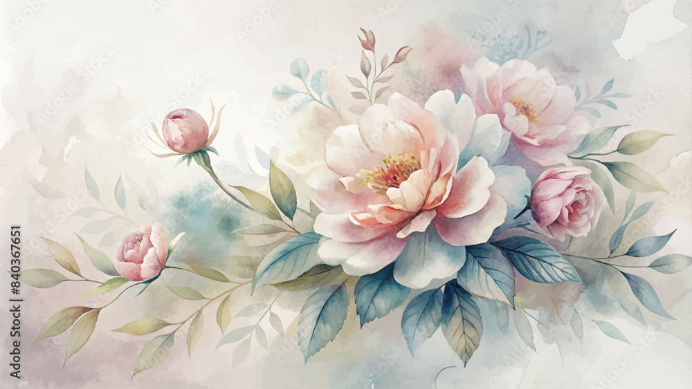 Beautiful watercolor flower background Beautiful watercolor flower background