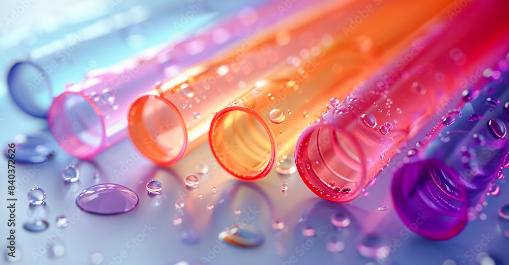 Colorful Array of Glass Tubes Vibrant and Transparent Cylinders Arranged in a Harmonious Pattern, Showcasing Bright Hues and Clear Material on a Smooth Surface Wallpaper Digital Art Poster Brainstorm Colorful Array of Glass Tubes Vibrant and Transparent Cylinders Arranged in a Harmonious Pattern, Showcasing Bright Hues and Clear Material on a Smooth Surface Wallpaper Digital Art Poster Brainstorm