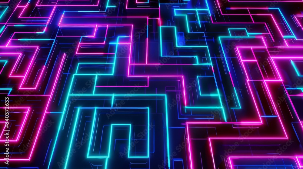 electrifying circuit board maze in vivid neon hues futuristic seamless pattern digital art electrifying circuit board maze in vivid neon hues futuristic seamless pattern digital art