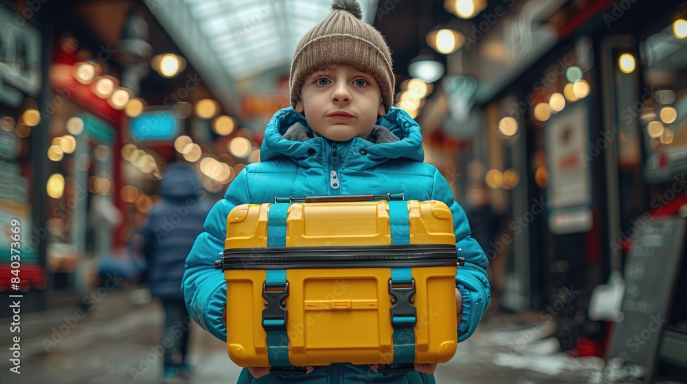 Fototapeta premium child on the street