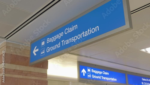 Information signs at the airport in 4k slow motion 60fps