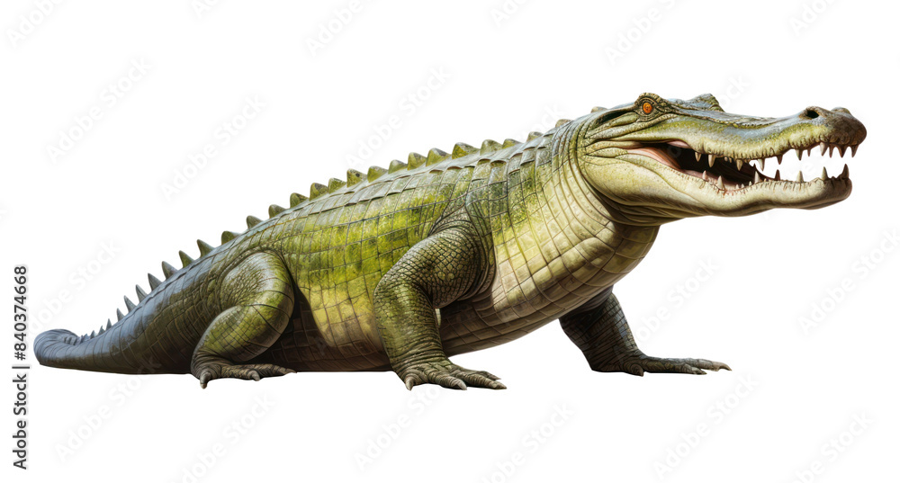 Obraz premium PNG Crocodile dinosaur reptile animal. 