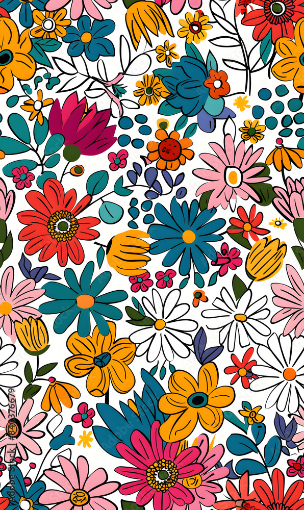 Seamless pattern of flower. Seamless pattern of flower.