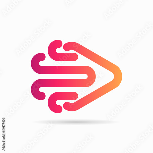octopus media play logo, media play logo, video play logo, video logo