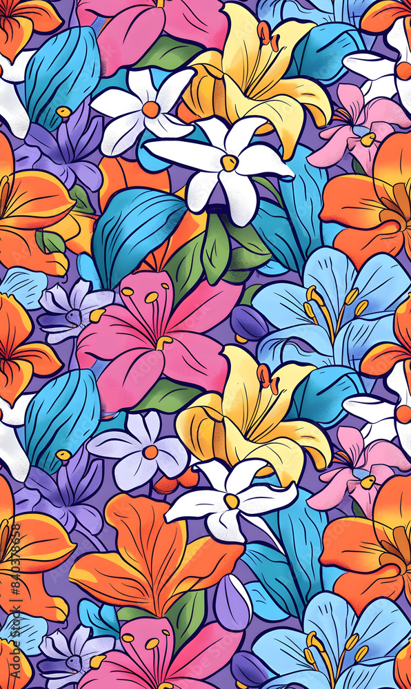 Seamless pattern of flower. Seamless pattern of flower.