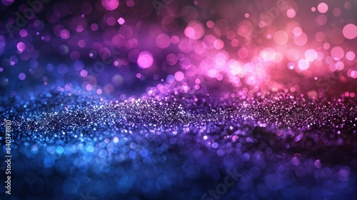 Abstract background with blue and purple particles. Christmas background,