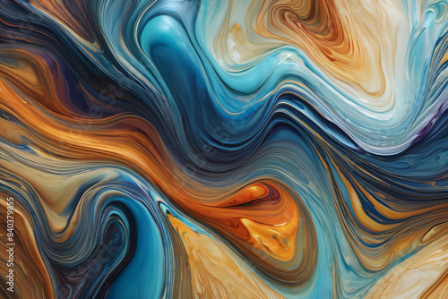 Fluid and organic abstract textures resembling liquids like water, oil, or paint