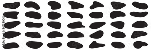 Amoeba blob, irregular shape vector illustration set.  EPS 10/AI