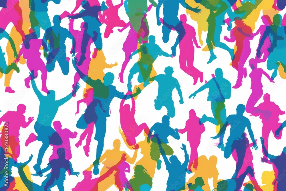 A group of people's silhouettes against a white background, suitable for use in presentations and reports about crowds or gatherings A group of people's silhouettes against a white background, suitable for use in presentations and reports about crowds or gatherings