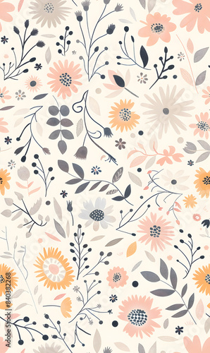 Seamless pattern of flower.