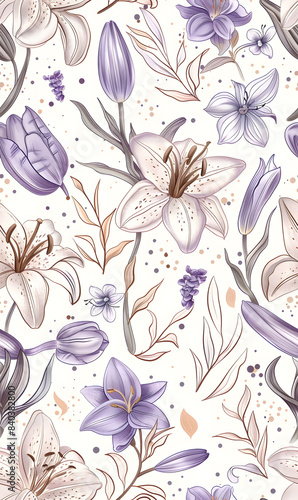 Seamless pattern of flower.