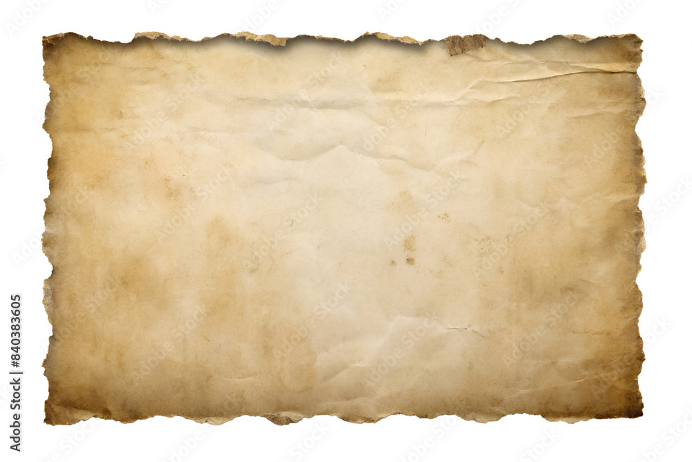Empty blank mockup. Old torn, grunge poster paper sheet announcement sign front view, page textured letter, cutout on white isolated transparent background. Empty blank mockup. Old torn, grunge poster paper sheet announcement sign front view, page textured letter, cutout on white isolated transparent background.