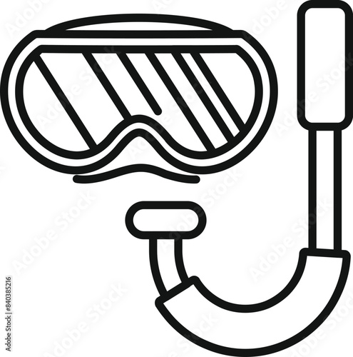 Diving mask and snorkel reminding people of exciting underwater adventures