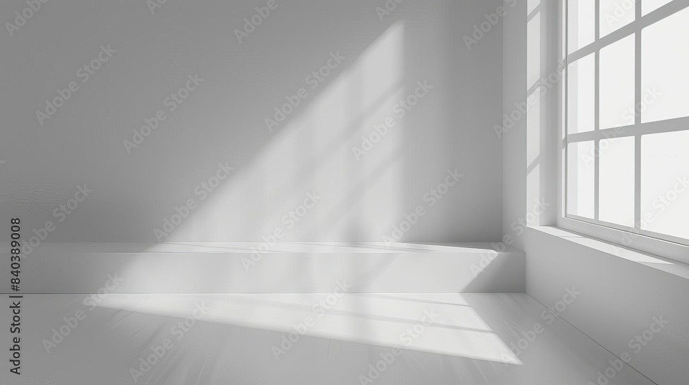 minimalist abstract light white background with realistic natural window shadows for product presentation 3d rendering minimalist abstract light white background with realistic natural window shadows for product presentation 3d rendering
