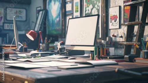 CuttingEdge Video Game Design Studio Creative Desks Concept Art and Development Software Professional Business Cards Mockup