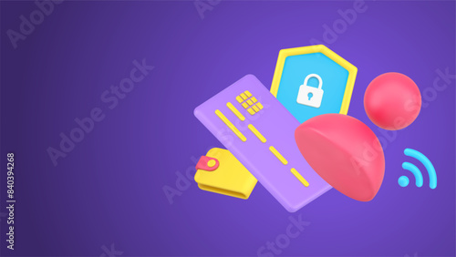 Security of personal financial identification information banking e money with wallet and skittle
