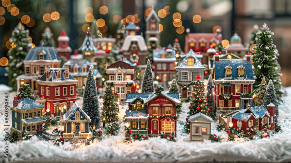 Christmas village with beautiful Christmas decoration. Christmas village with beautiful Christmas decoration.