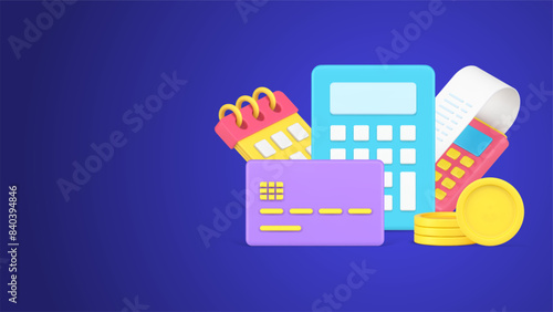 Counting financial payment at calendar day monthly regular finance commitment with POS terminal