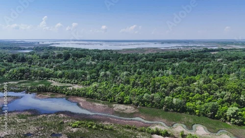 Lake Tisza from Above, Hungary photo