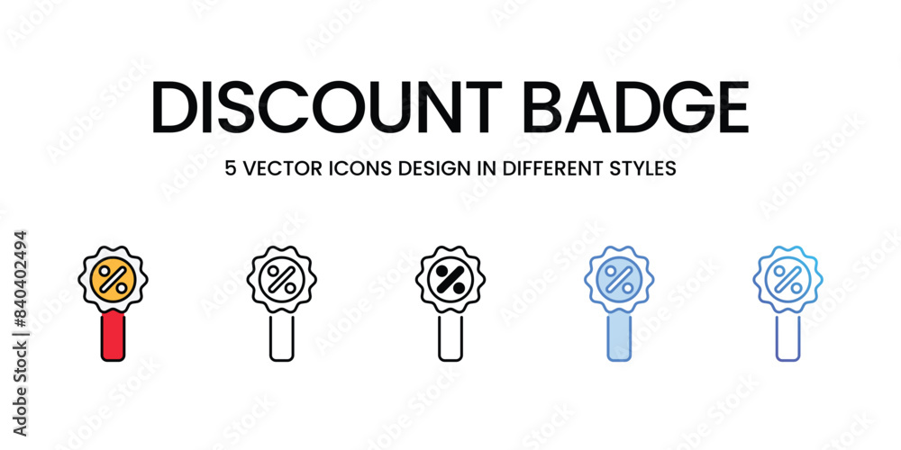 Discount Badge icons vector set stock illustration. Discount Badge icons vector set stock illustration.
