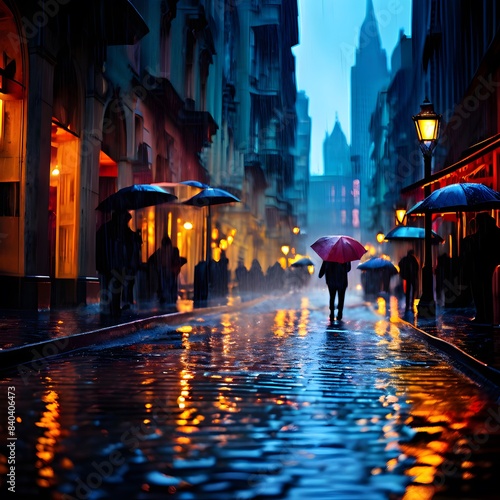 Raining day in the city